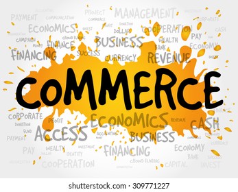 COMMERCE word cloud, business concept