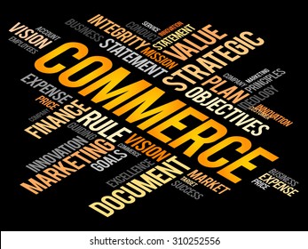 COMMERCE word cloud, business concept
