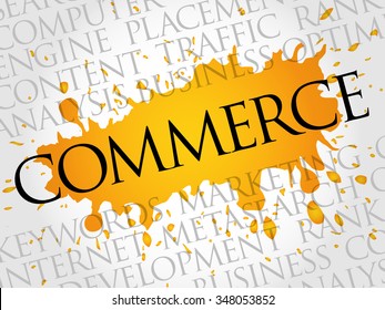 COMMERCE word cloud, business concept