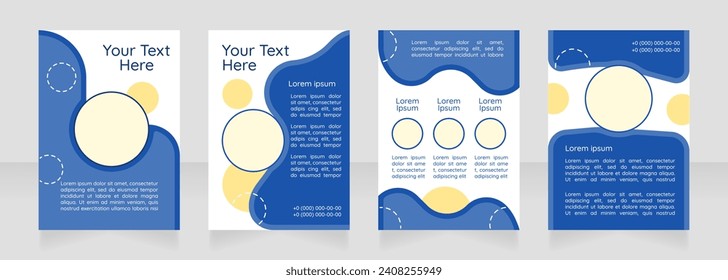 Commercial advertising blank brochure layout design. Increase sales. Vertical poster template set with empty copy space for text. Premade corporate reports collection. Editable flyer paper pages