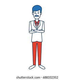 commercial airlines pilot in uniform crossed arms