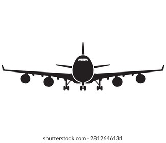 Commercial airplane flying in clear sky. Passenger jetliner cruising at high altitude for travel and tourism.