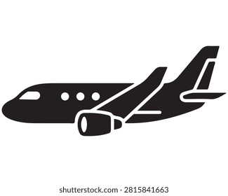 Commercial airplane flying in clear sky. Modern jetliner aircraft illustration for travel and aviation industry.