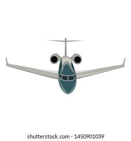 Commercial airplane, private jet, vector illustration