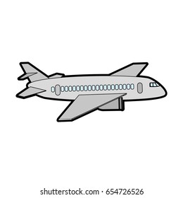 Commercial Airplane Side View Icon Image Stock Vector (Royalty Free ...