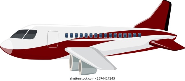 A commercial airplane vector artwork