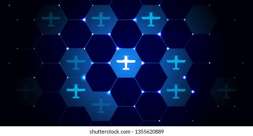 Commercial Airplanes icon. From Air transport set