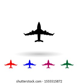 Commercial airplanes multi color icon. Simple glyph, flat vector of air transport icons for ui and ux, website or mobile application