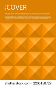 Commercial brochure cover template sample graphic design. Swiss style digital journal mockup sample vector. Mosaic geometric elements texture A4 cover design