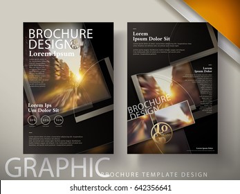 commercial brochure design, for business uses, layout space for photo background