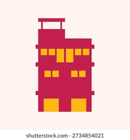 Diseño de icono de edificio comercial. Ilustración vectorial de diseño plano