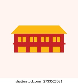 Ícone de edifício comercial. Ilustração vetorial de design plano