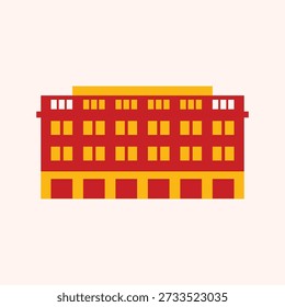 Ícone de edifício comercial. Ilustração vetorial de design plano