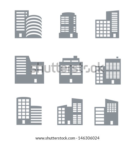 Commercial building icons 