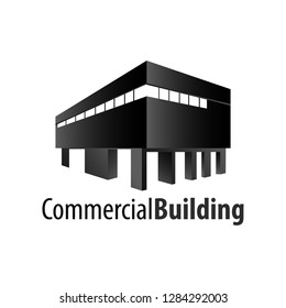 Commercial building logo concept design. Symbol graphic template element vector