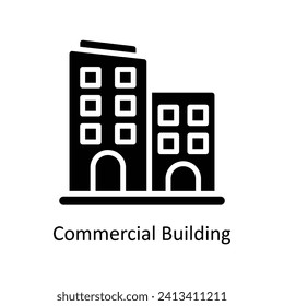 Commercial Building vector  Solid  Icon  Design illustration. Business And Management Symbol on White background EPS 10 File