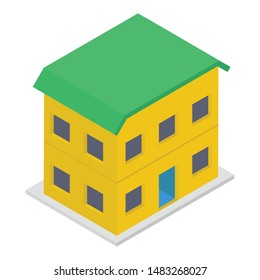 Commercial center vector in isometric design 