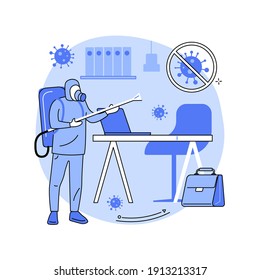 Commercial Cleaning Abstract Concept Vector Illustration. Cleaning Industry Service, Maintenance Office Cleanup, Healthy Safe Environment, Upholstery, Sanitation, Power Washing Abstract Metaphor.