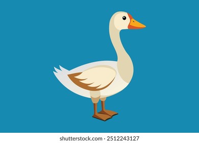 commercial Colorful Cartoon Goose Illustration with colourful Background