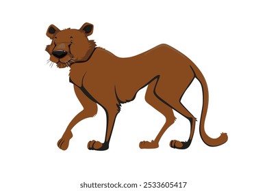 commercial colour mountain lion vector style