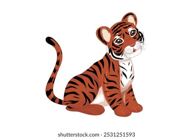 Estilo comercial del Vector del tigre del color