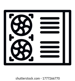 Commercial conditioner icon. Outline commercial conditioner vector icon for web design isolated on white background
