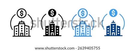Commercial Corporate Icon Set Multiple Style Collection