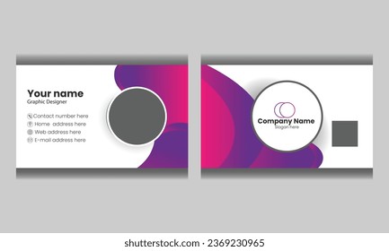 Commercial and creative business card design template 