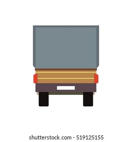 Commercial Delivery Van, Cargo Truck isolated on white. Vector illustration eps10