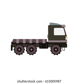 Commercial Delivery Van in front side, Cargo Truck isolated on white. Vector illustration eps10