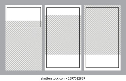 Commercial design, eps 10, for social media, set of vector templates. Editable  story cover design for promotion. Geometrical elements, trendy colours.