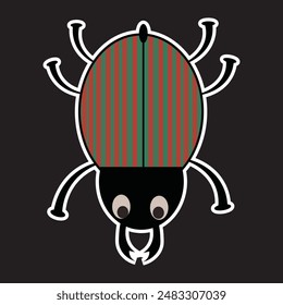 Commercial design of vector illustrations about animals or wildlife in cartoons with insect characters ready to be printed for stickers.