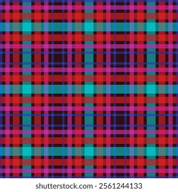 Commercial fabric vector seamless hobby textile texture plaid Sample pattern background tartan check in teal and white color