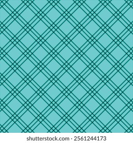 Commercial fabric vector seamless hobby textile texture plaid Sample pattern background tartan check in teal and white color