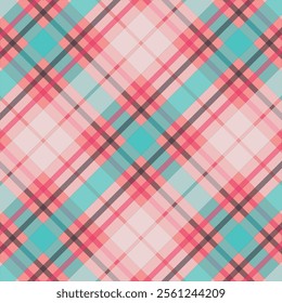 Commercial fabric vector seamless hobby textile texture plaid Sample pattern background tartan check in teal and white color