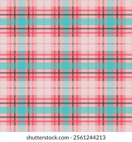 Commercial fabric vector seamless hobby textile texture plaid Sample pattern background tartan check in teal and white color