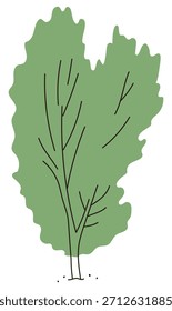 Design de plantação de instalação comercial | Ilustrações vetoriais de exteriores elegantes, arbustos e árvores de símbolo