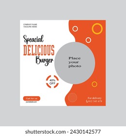 Commercial food template design for your business