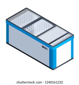 Icono de congelación comercial. Isométrico icono de vector de congelación comercial para el diseño web aislado en fondo blanco