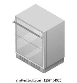 Commercial freezer icon. Isometric of commercial freezer vector icon for web design isolated on white background
