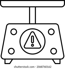 Commercial Grade Compass Needle Type Kitchen Weight Scale Concept Vector Icon Design, Weight Measuring device Error Symbol, Mass balances Sign, calibration and Vibration Stock Illustration