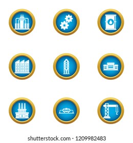 Commercial growth icons set. Flat set of 9 commercial growth vector icons for web isolated on white background
