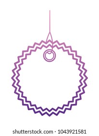 commercial hangtag with lace shape hanging