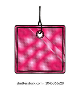 commercial hangtag with square shape hanging