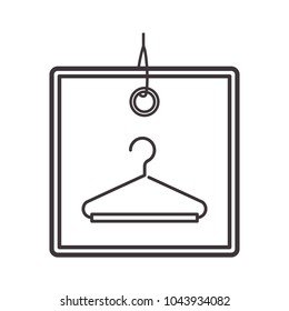 commercial hangtag with wire clothes hook