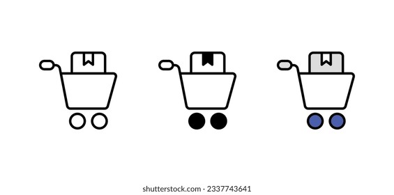 Diseño de iconos comerciales con ilustración de fondo blanco