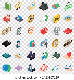 Commercial icons set. Isometric style of 36 commercial vector icons for web for any design