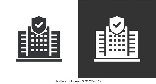 Commercial Insurance icon. Solid glyph series icon