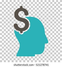 Commercial Intellect icon. Vector pictograph style is a flat symbol, color, chess transparent background. Designed for software and web interface toolbars and menus.