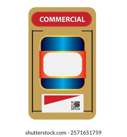 Commercial label template. Vector illustration